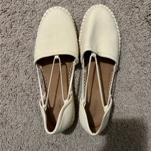 Style & Co. Cream Canvas Espadrille Flats with Slingback